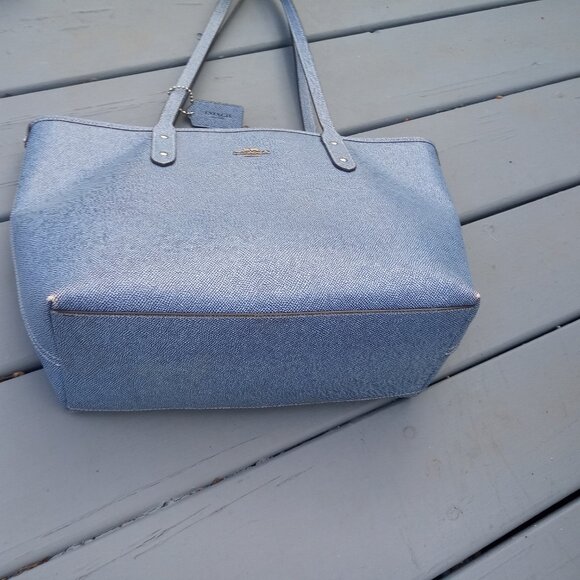 Coach large denim blueCity zip  tote bag - Picture 7 of 9